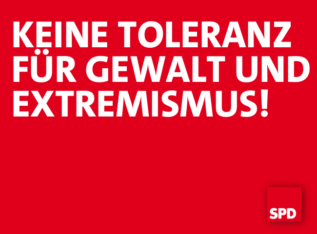 Keine Toleranz für Gewalt und Extremismus!